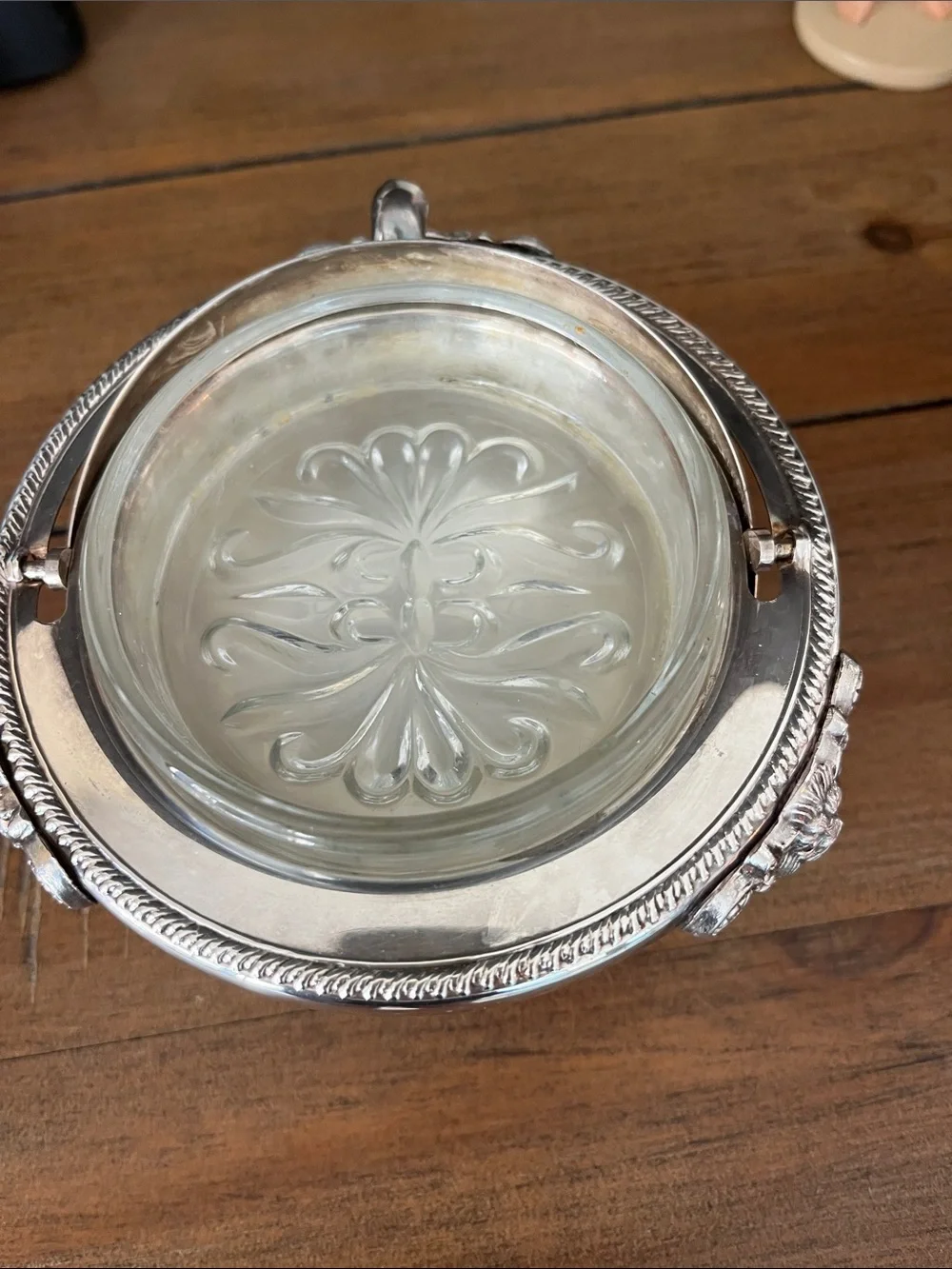 Silver-Finish Decorative Covered miniture Dish